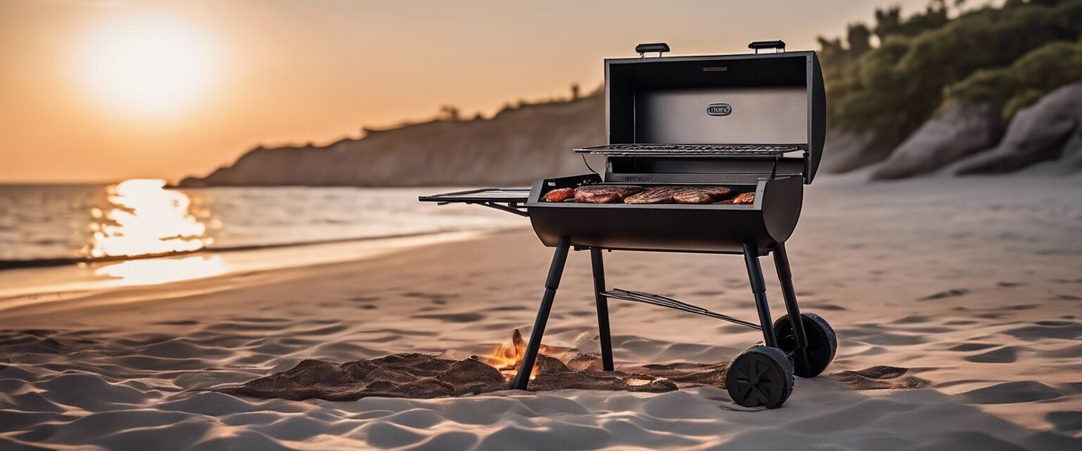 Portable Charcoal Grill Beach